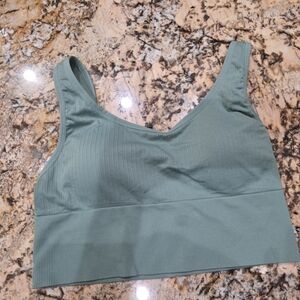 VICTORIA'S SECRET GREEN PINK ACTIVE SEAMLESS LIGHTLY LINED LARGE BRA